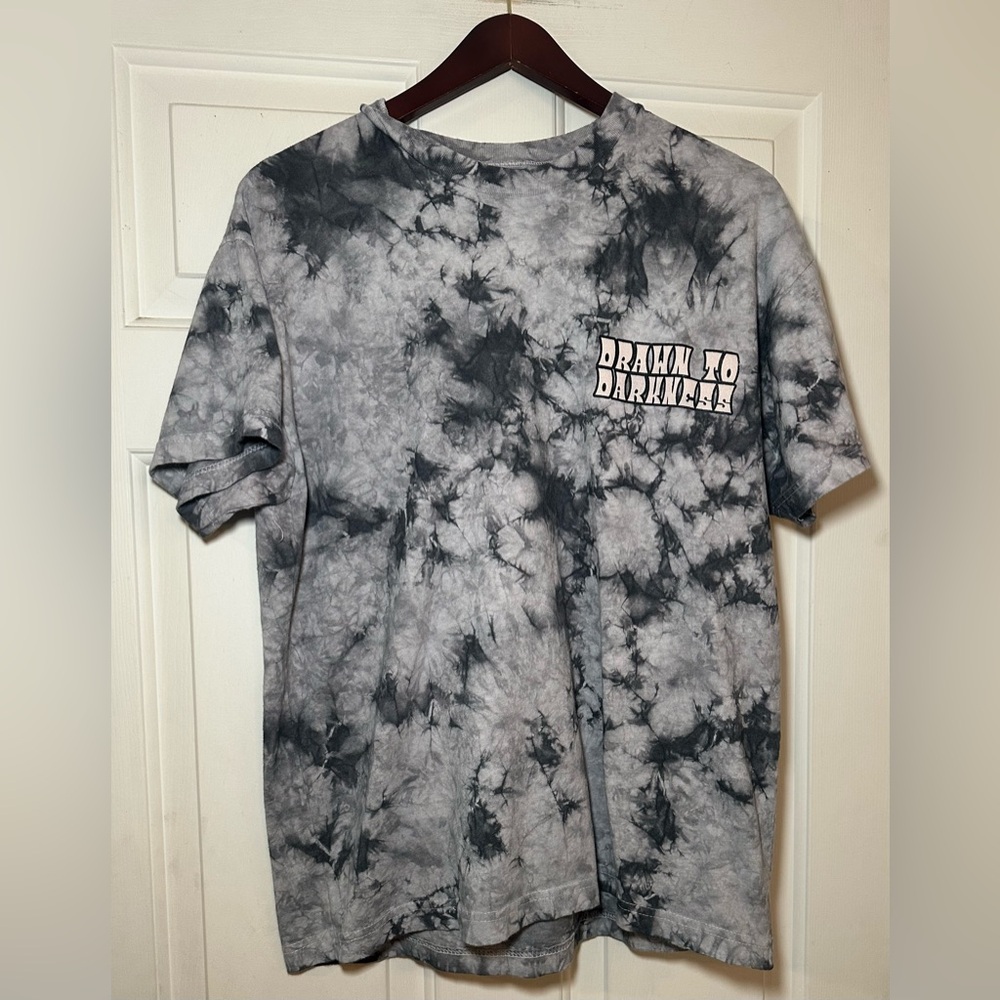Assholes Live Forever Black/Gray‎ Tie Dye Drawn To Darkness Graphic XL T Shirt.